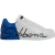Dolce & Gabbana Witte Blauwe Leren Logo Lage Sneakers Schoenen