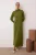 Trendyol Modest Dames Kaki Effen Maxi Lang Casual Recht Modest Jurken