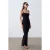 Geribbelde Bodycon Maxi-jurk