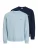 JACK & JONES Sweatshirt ‘JJBRANDON’  marine / lichtblauw / wit