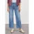 Street One Dames Jeans met Mid Waist en Wide Leg pijpen in een Loose Fit pasvorm in Blauw