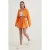 Hoge Taille Korte Rok met Touwtrek en Knopen