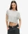 Superdry Vrouwen Kort Slouchy T-shirt Lichtgrijs