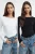 TRENDYOLMİLLA Dames Zwart Effen 2-pack Lang Getailleerd Blouses