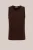 WE Fashion – Heren singlet met structuur – Regular fit – Donkerbruin – Katoen –