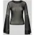 Guess Flared shirt met lange mouwen in semi-transparant design