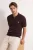TRENDYOL MAN Heren Bruin Dierenprint Kort Regular fit Poloshirts