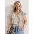 Blouse met V-hals en ruches