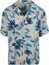 Shiwi Overhemd Vic Floral Leafs Blauw