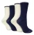 Wildfeet – 4-Paar Dames Kabel Brei Sokken | Lurex Glittersokken voor Vrouwen – Blauw / crème