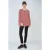 Losvallende top met print en strikdetail