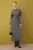 Trendyol Modest Dames Grijs Effen Maxi Lang Casual A-lijn Modest Jurken