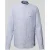 FYNCH-HATTON Slim fit linnen overhemd met opstaande kraag