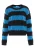 Mymo Gebreide trui Dames Zwart Turkoois