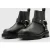 AllSaints Maddie Biker Boot Black/warm Brass