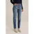We Fashion 5-pocket Mid Waist Dark Blue