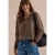 Trui met V-hals in two-tone-look