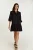 Zwarte Tencel jurk met knopen