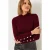 Gestreepte Brei Turtleneck Trui met Knopmanchetten