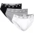 CR7 Heren slip 3-pack effen zwart/wit/grijs