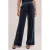 WE Fashion fluwelen wide leg broek – donkerblauw