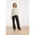 Smashed Lemon Zwarte pantalon met glitterstructuur en wijde pijpen |