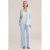 WE Fashion bootcut regular waist palazzo broek lichtblauw