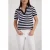 Monari  ajour polo jumper with rhinestones 410906 756 striped