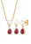 ELLI PREMIUM Sieraden set  goud / rood / parelwit