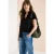 Basic blouse met overhemdkraag in effen kleur