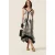 Oltre Patterned Viscose Dress Black