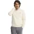 Gebroken witte sweater met opstaande kraag, rits en geborduurd Rigby Go-logo