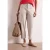Street One Dames High Waist broek met wijde pijpen in casual pasvorm in Beige