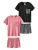 Next Korte pyjama  pitaja roze / bordeaux / zwart / wit