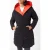 French Connection Iolani Midi Puffer Coat Black/setting Sun