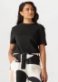 Tommy Hilfiger T-Shirt Dames Reg Stripe Gold Btn C-nk Ss,