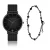 Dameshorloge en armband Amelia Parker Jet Black