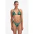 Beachlife voorgevormde triangel bikinitop groen/donkerblauw