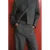 Mango wide leg regular waist geruite broek grijs