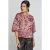 Top met rode print en bisschopsmouwen