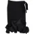 Victoria Beckham Rimpelzoom Midi Rok in Zwarte Wol