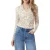 Scotch & Soda Long Sleeve Knit Top Whitecap Gray Cow Print