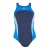 Speedo Dames/Dames Kleurblok Gekruiste Rug Eèn Stuk Zwempak (Lagune Blauw)