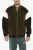 Fleece KIMONO Sweatshirt in kleurblok in Nero, Verde