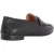 Dune London Pennyloafers met lage hak van Grieks leer voor dames (Zwart)
