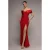 Damesjurk Goddiva Satin & Scuba Off The Shoulder