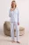 TRENDYOLMİLLA Dames 2-pack Blauw Met grafische print Lang, Regular fit Pyjama- Sets