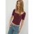 MANGO TEEN aansluitende cropped top met studs – donkerrood