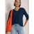 Trui met V-hals in two-tone-look