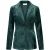 Helena Hart 7425uni blazer velour midi uni green